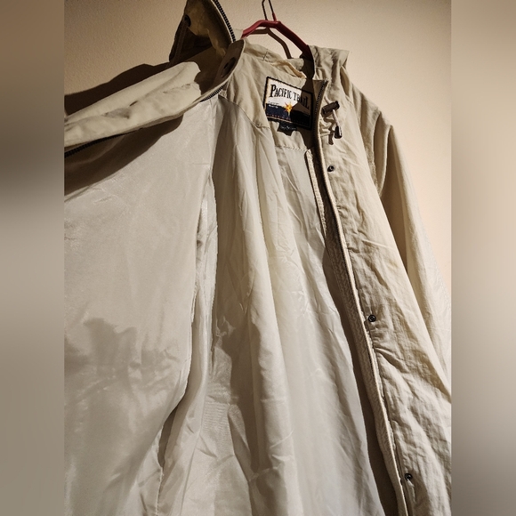 Pacific Trail Outdoor Wear Women’s Full Zip Hood Jacket Creme Front Pockets - Picture 6 of 7